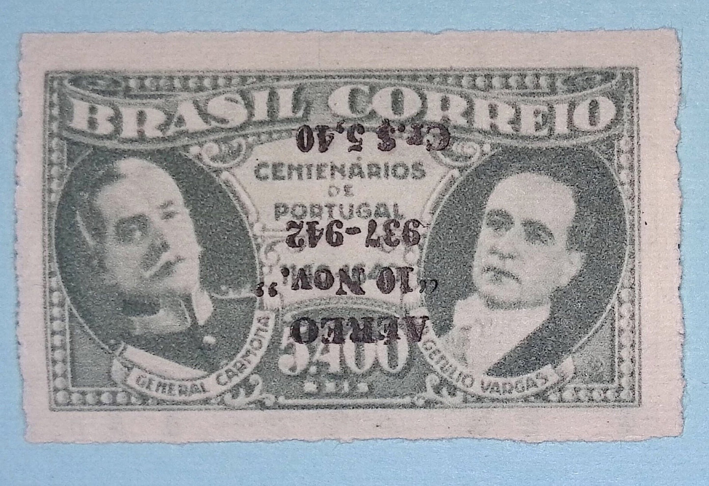 BRAZIL C47b INVERTED OVERPRINT MINT NEVER HINGED OG** NO FAULTS EXTRA FINE! RYB