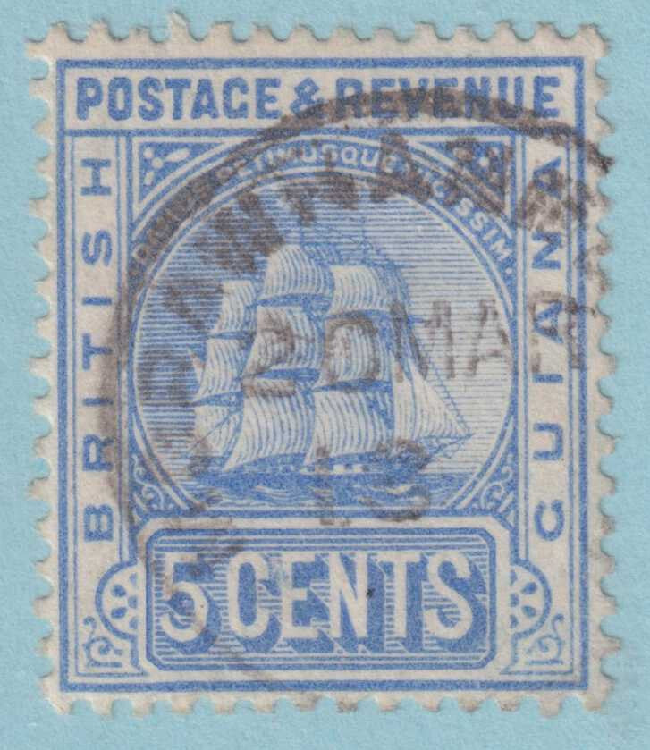 BRITISH GUIANA 175 USED - "MORAWHANNA" CANCEL - NO FAULTS VERY FINE! - QEC