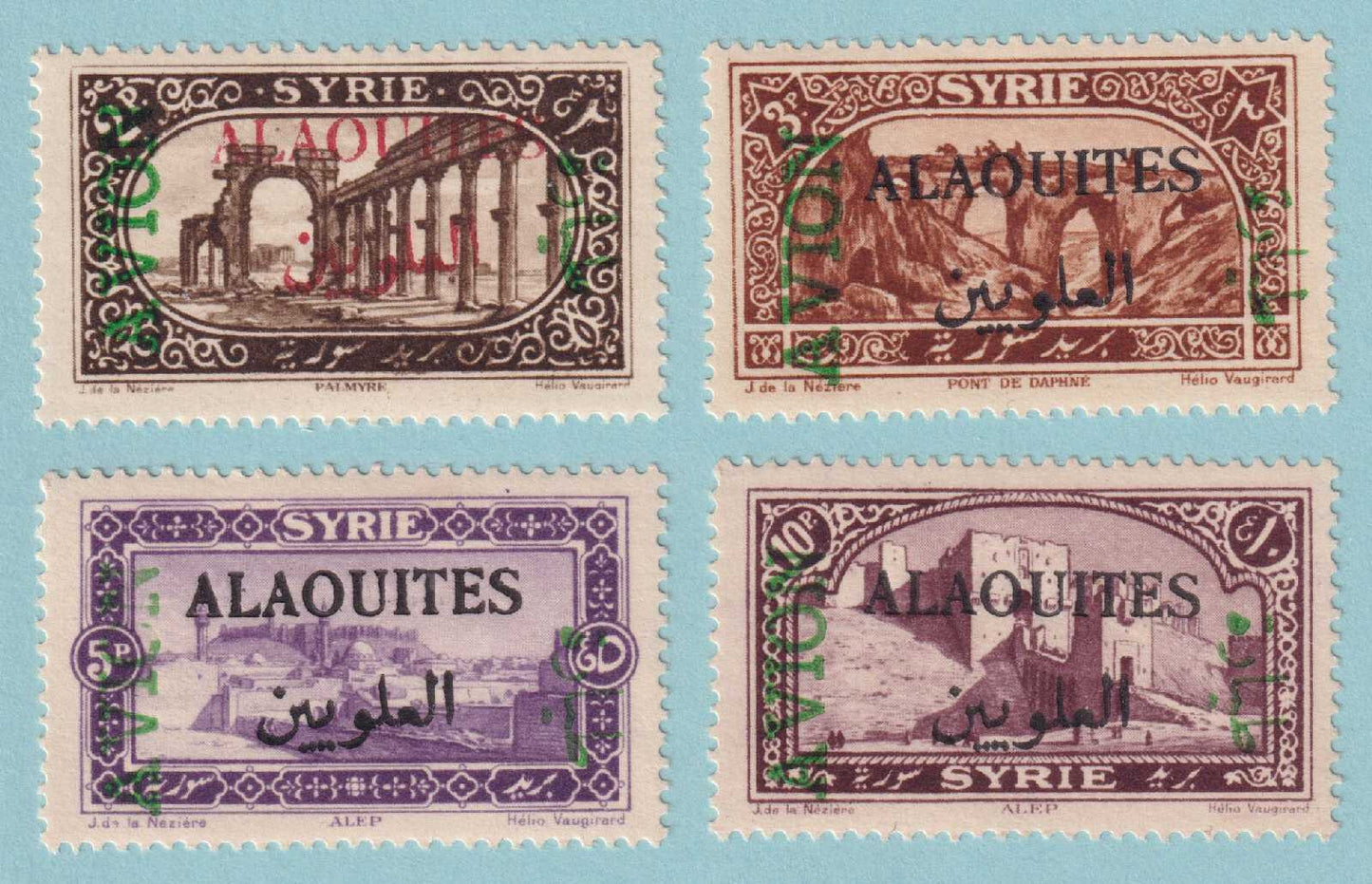 ALAOUITES C5 - C8 AIRMAILS MINT HINGED OG * NO FAULTS VERY FINE! - R402