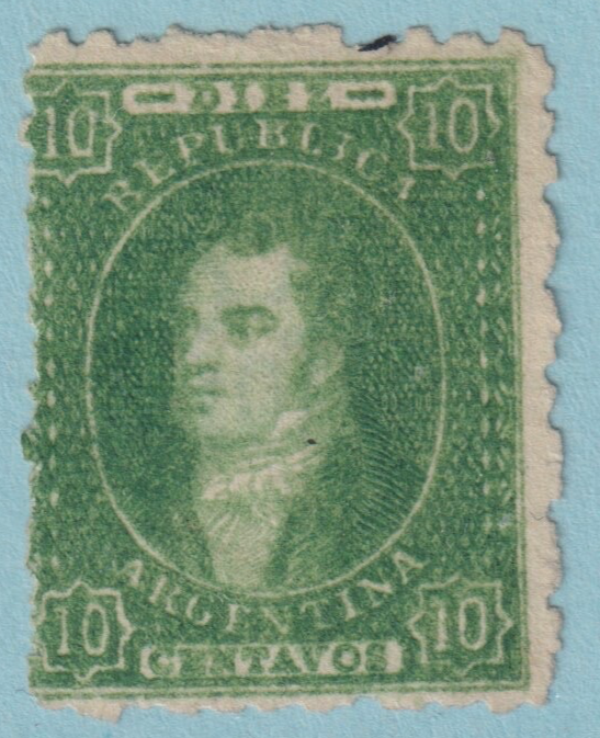 ARGENTINA 12 1864 RIVADAVIA MINT NO GUM NO FAULTS VERY FINE! TNH