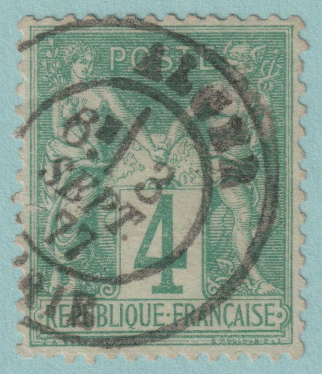 ALGERIA FORERUNNER FRANCE 66 USED TINY THIN VERY FINE! VDP