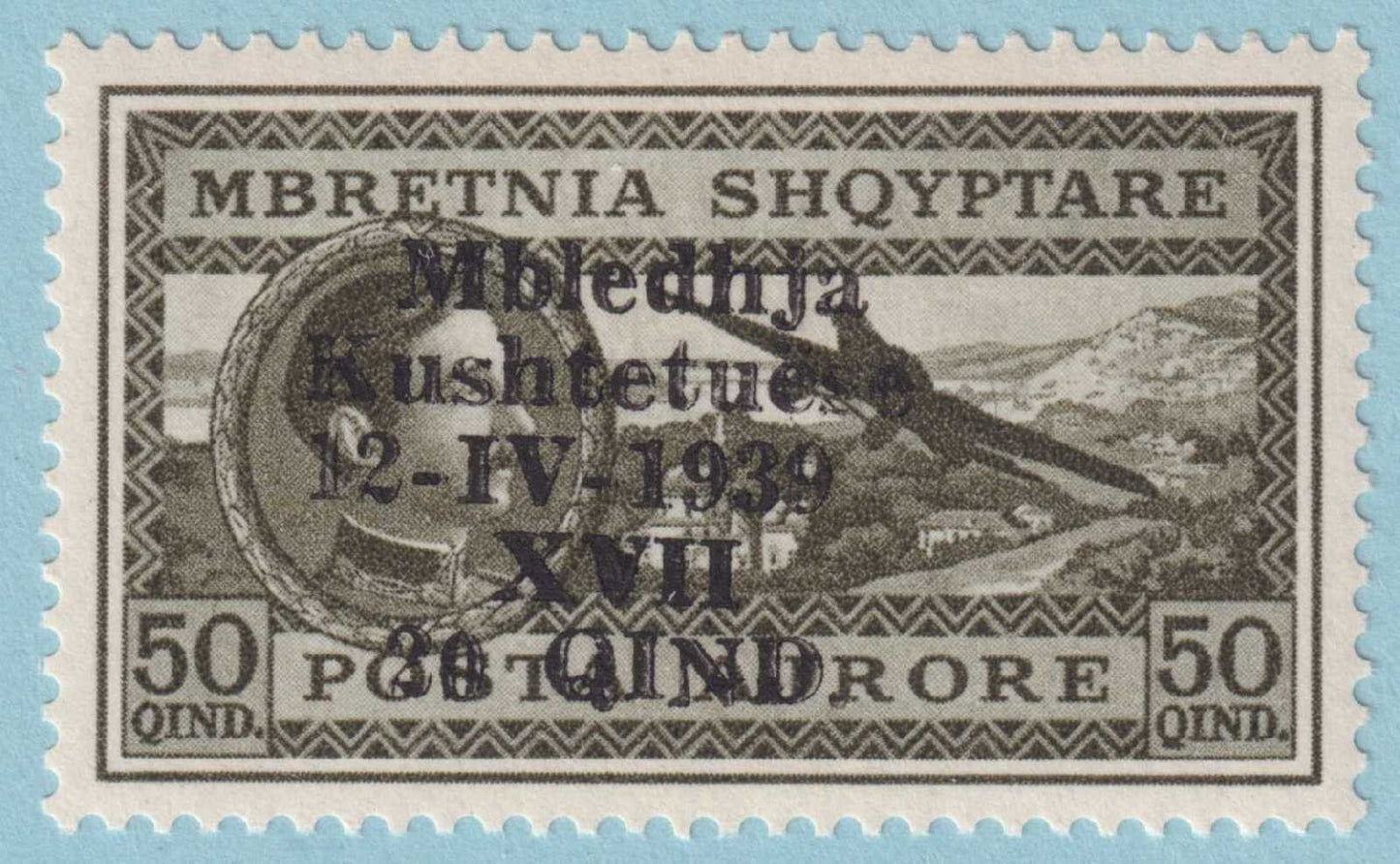 ALBANIA C45 AIRMAIL MINT NEVER HINGED OG ** NO FAULTS VERY FINE! - XHO