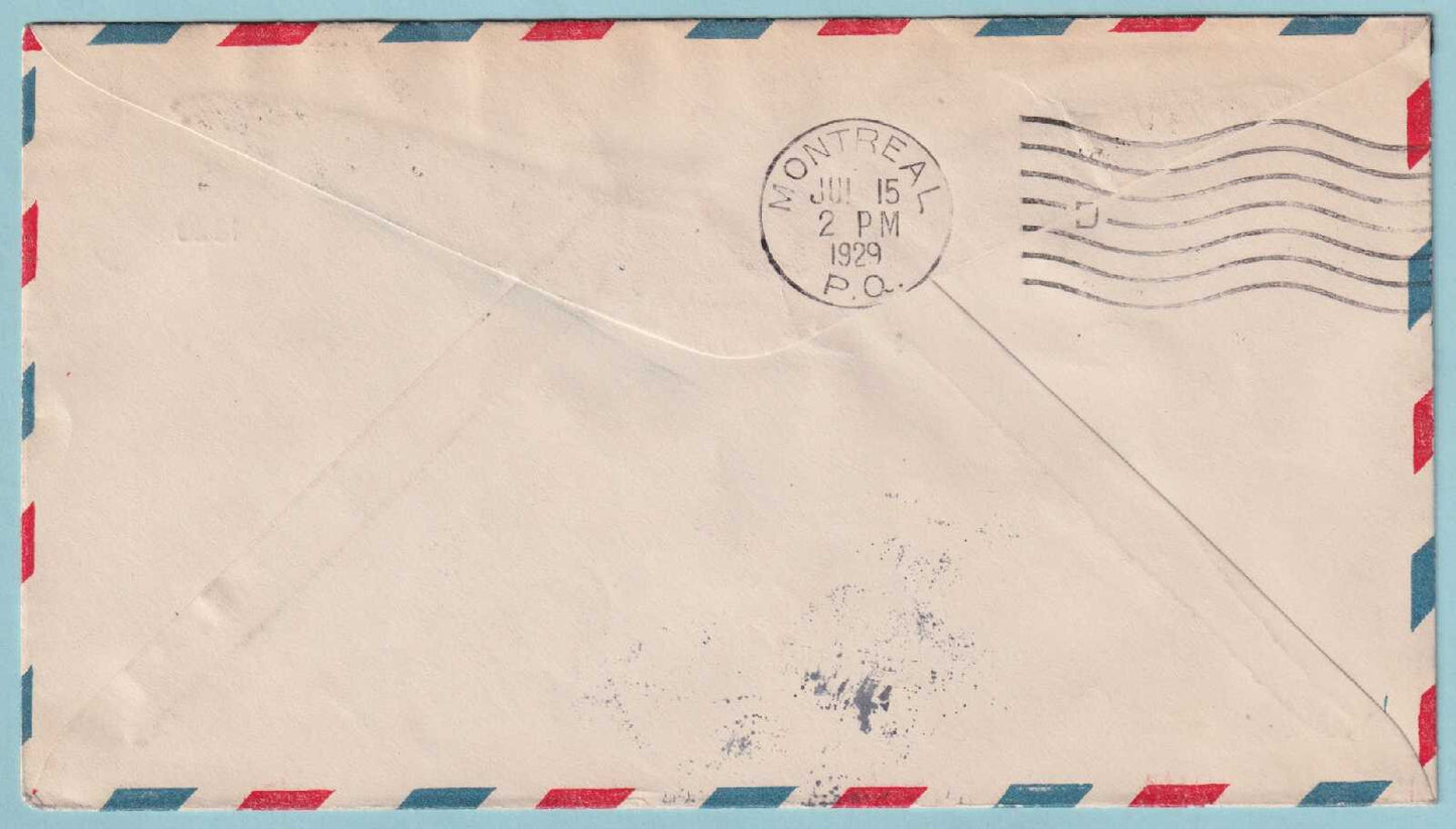 1929 FIRST FLIGHT COVER - DETROIT MICH TO TORONTO CANADA - CV395