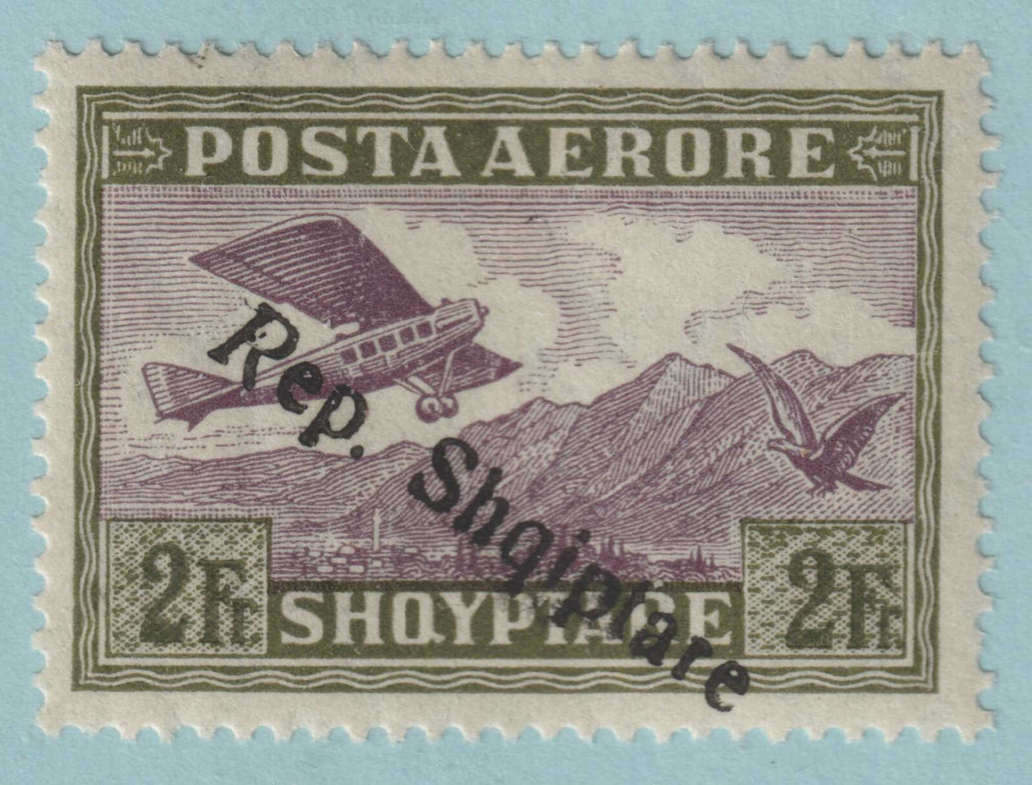 ALBANIA C13 AIRMAIL MINT HINGED OG * NO FAULTS EXTRA FINE! - UJV