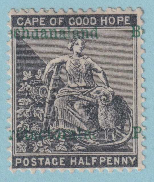 BECHUANALAND PROTECTORATE 67 MINT HINGED OG * SPLIT OVERPRINT VARIETY! - MHS