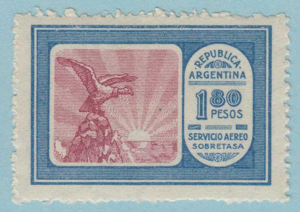 ARGENTINA C18 AIRMAIL MINT HINGED OG * NO FAULTS VERY FINE! - TCW