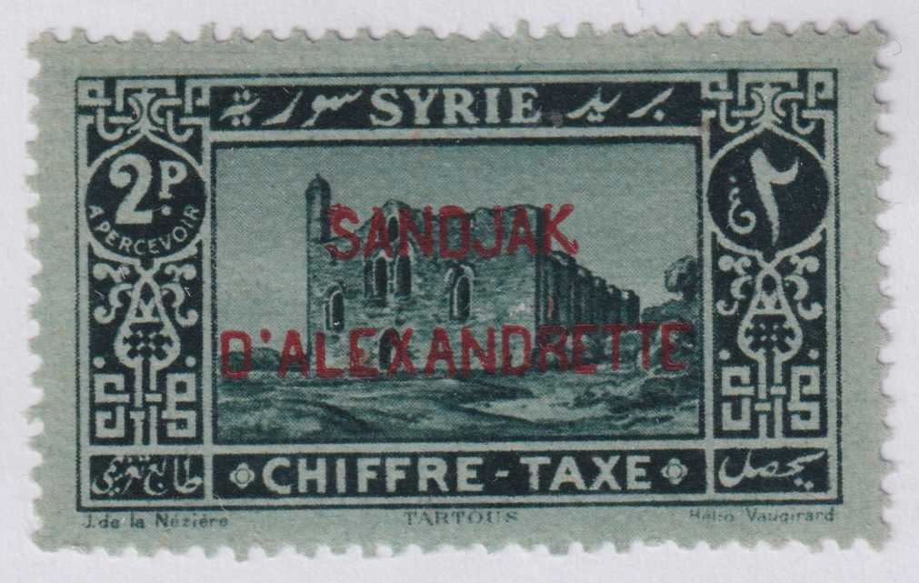 ALEXANDRETTA J3 POSTAGE DUE  MINT HINGED OG * NO FAULTS VERY FINE! - OCH