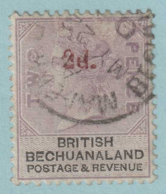 BRITISH BECHUANALAND 25  USED - UNLISTED DOUBLE OVERPRINT - VERY FINE! - TGX