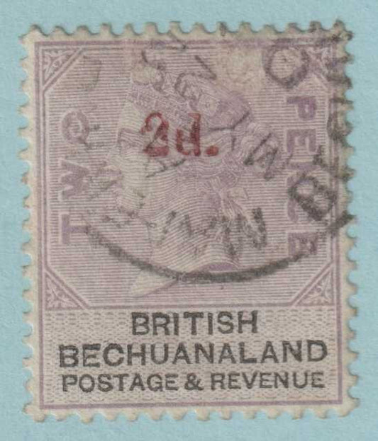 BRITISH BECHUANALAND 25  USED - UNLISTED DOUBLE OVERPRINT - VERY FINE! - TGX