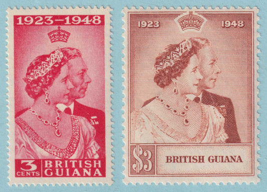BRITISH GUIANA 244 - 245  MINT HINGED OG * NO FAULTS VERY FINE! - P605