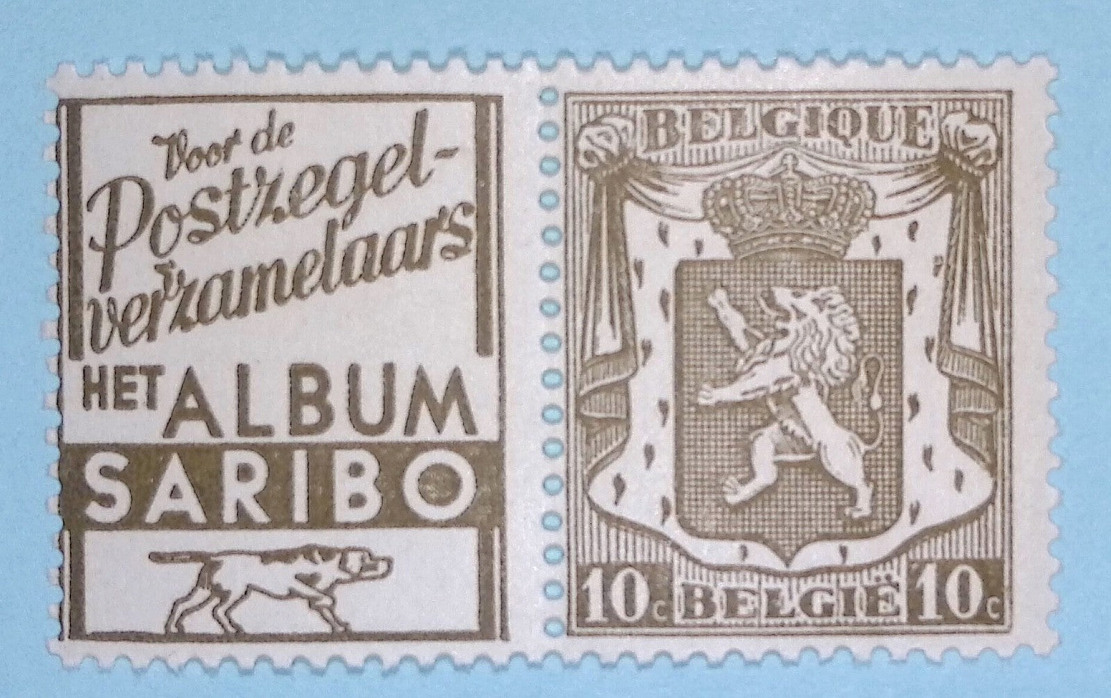 BELGIUM PUBLICITY LABEL MINT LIGHTLY HINGED OG** NO FAULTS VERY FINE! BNZ