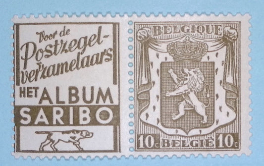 BELGIUM PUBLICITY LABEL MINT LIGHTLY HINGED OG** NO FAULTS VERY FINE! BNZ