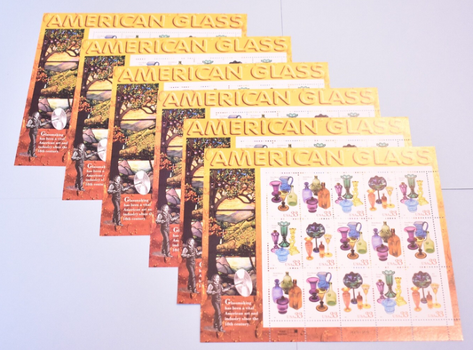 AMERICAN GLASS DIFFERENT SHEETS  STAMPS UNITED STATES # 3325 - 3328