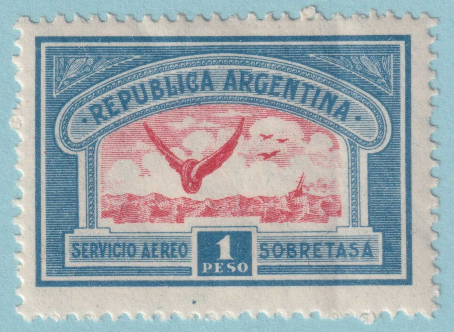 ARGENTINA C15 AIRMAIL  MINT HINGED OG * NO FAULTS VERY FINE! - KZL