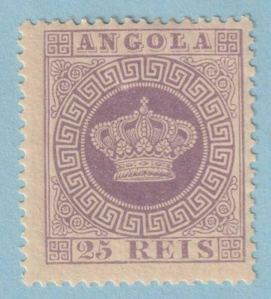 ANGOLA 12a  MINT HINGED OG * PERFORATED 12.5 - NO FAULTS VERY FINE! - VHL