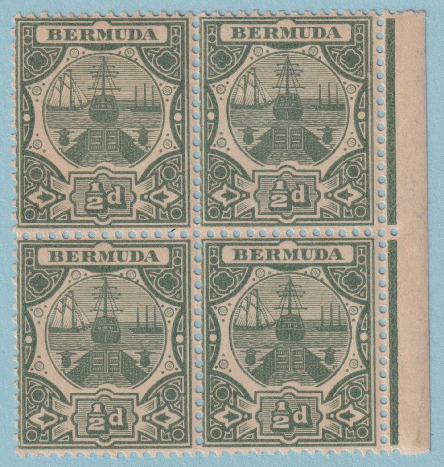BERMUDA 33  MINT NEVER HINGED OG ** BLOCK OF FOUR - NO FAULTS VERY FINE! - M841