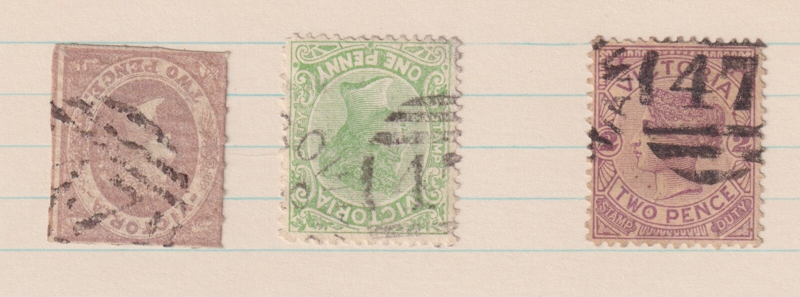 AUSTRALIA VICTORIA HARROW 47 SON CANCELS! M024
