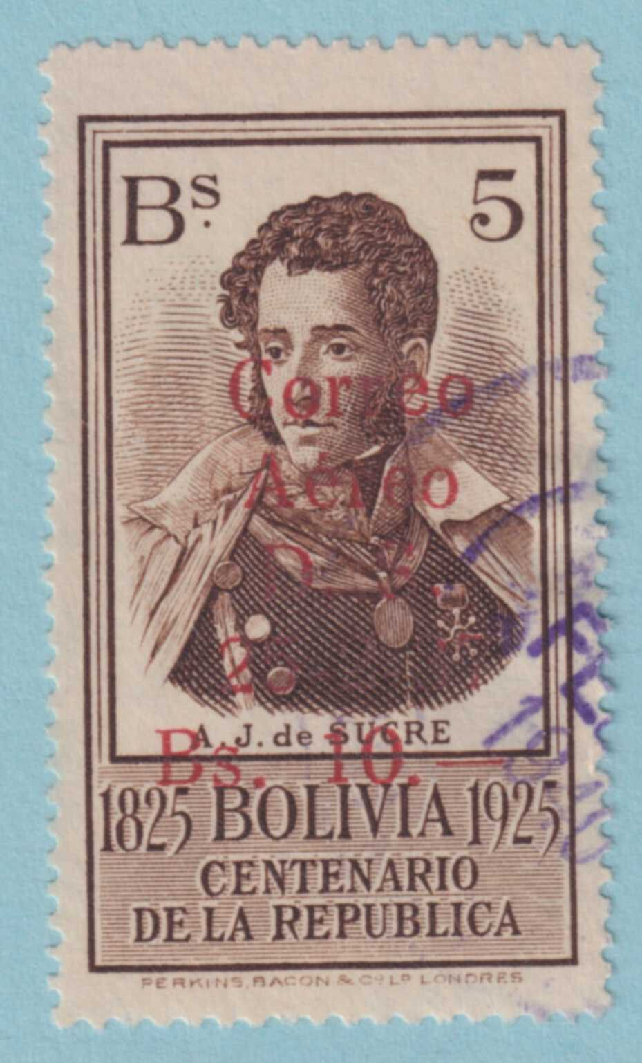 BOLIVIA C62 AIRMAIL  USED - NO FAULTS VERY FINE! - QXW