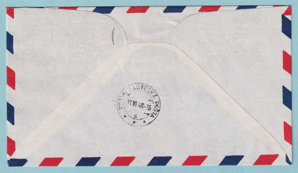 BELGIUM 1946 FIRST FLIGHT COVER BRUSSELS TO PRAGUE CZECHOSLOVAKIA - CV368