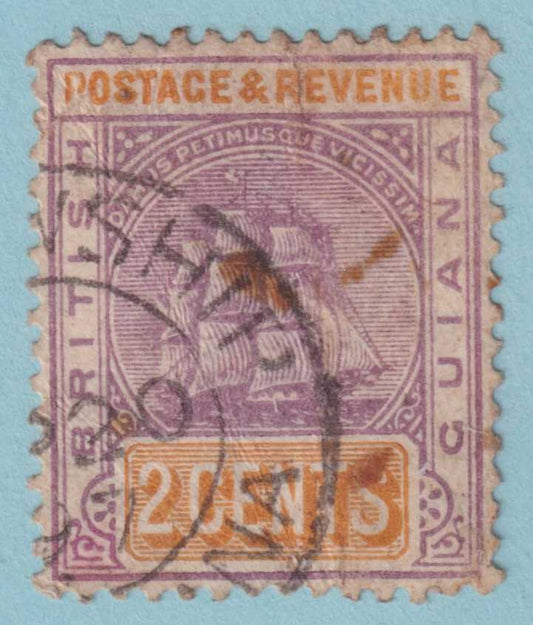 BRITISH GUIANA 132  USED - "FELLOWSHIP" CANCEL - NO FAULTS VERY FINE! - KQW
