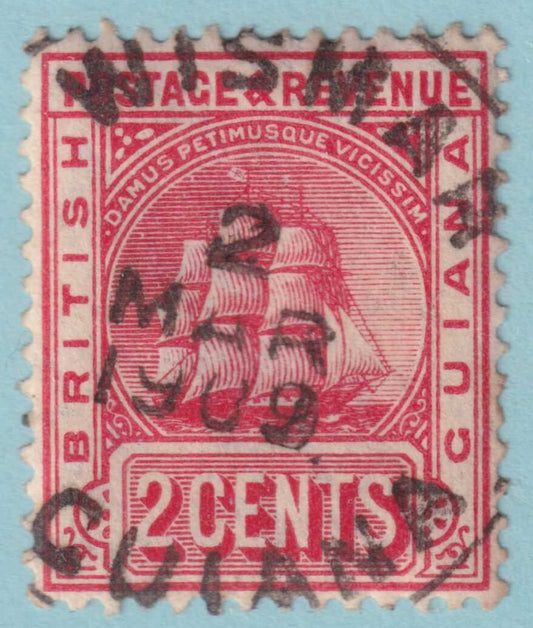 BRITISH GUIANA 172  USED - INTERESTING "WISMAN" CANCEL - VERY FINE! - GKS