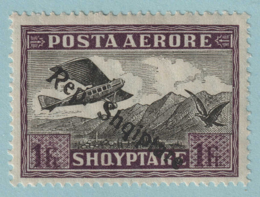 ALBANIA C12 AIRMAIL  MINT HINGED OG * NO FAULTS VERY FINE! - UJU