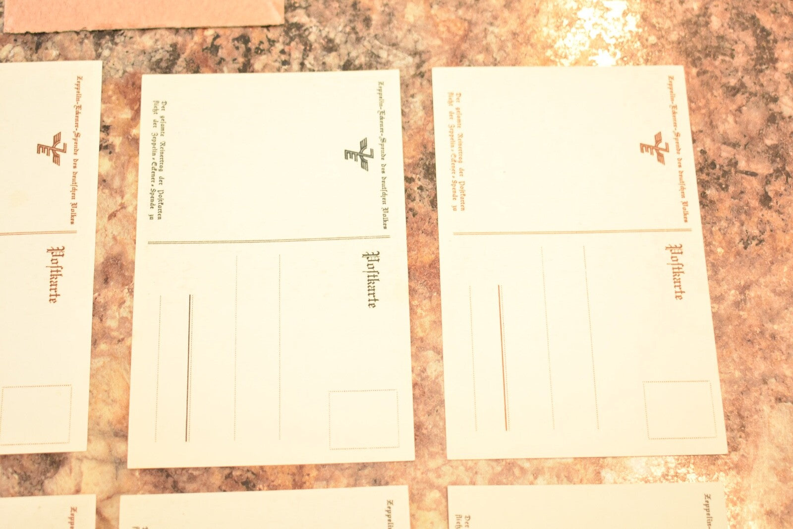 ARTIST CARDS 8 ZEPPELIN-ECKNER DONATION CARDS DESTRUCTION OF AIRSHIP HANGER RARE