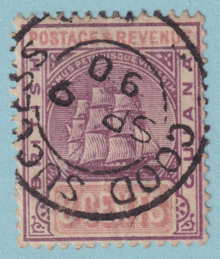 BRITISH GUIANA 137  USED - "GOOD SUCCESS" CANCEL - NO FAULTS VERY FINE! - POE