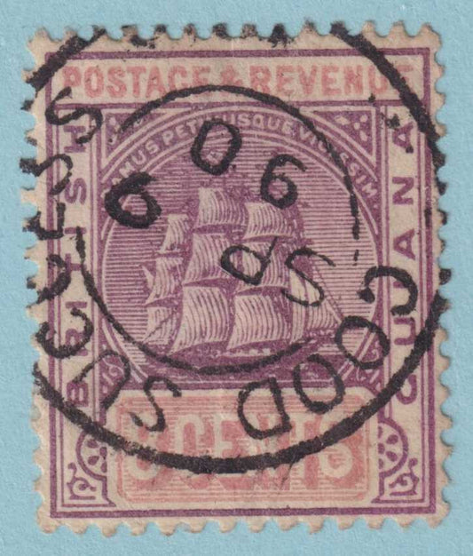 BRITISH GUIANA 137  USED - "GOOD SUCCESS" CANCEL - NO FAULTS VERY FINE! - POE