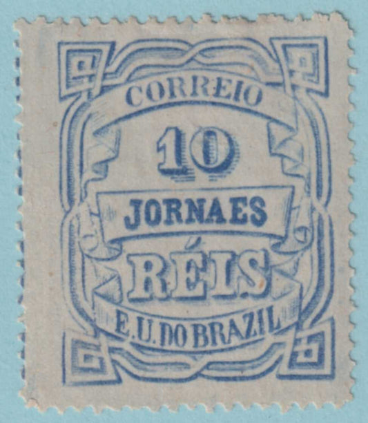 BRAZIL P19 NEWSPAPER STAMP  MINT HINGE REMNANT OG * NO FAULTS VERY FINE! - KPI