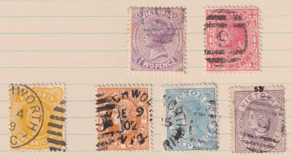 AUSTRALIA VICTORIA GROUP OF BEECHWORTH CANCELS! M004