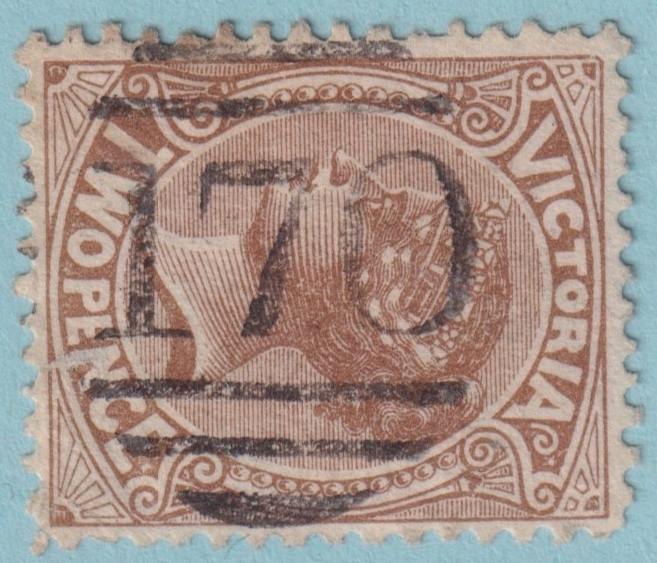 AUSTRALIA VICTORIA SHEPPARTON 170 CANCEL POSTMARK RATED (R) BY FREEMAN!