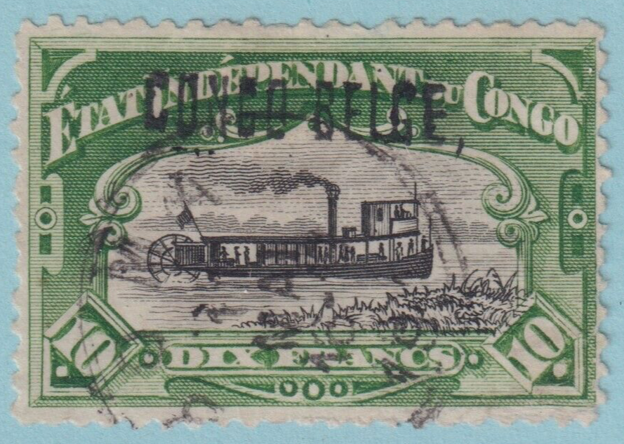BELGIAN CONGO 40b HANDSTAMPED USED NO FAULTS EXTRA FINE! PPK