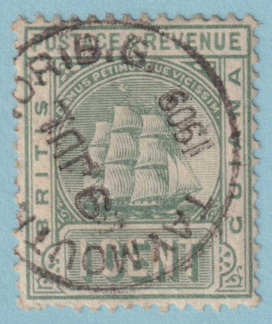 BRITISH GUIANA 160  USED - "TAYMOUTH MANOR" CANCEL - NO FAULTS VERY FINE! - KAD