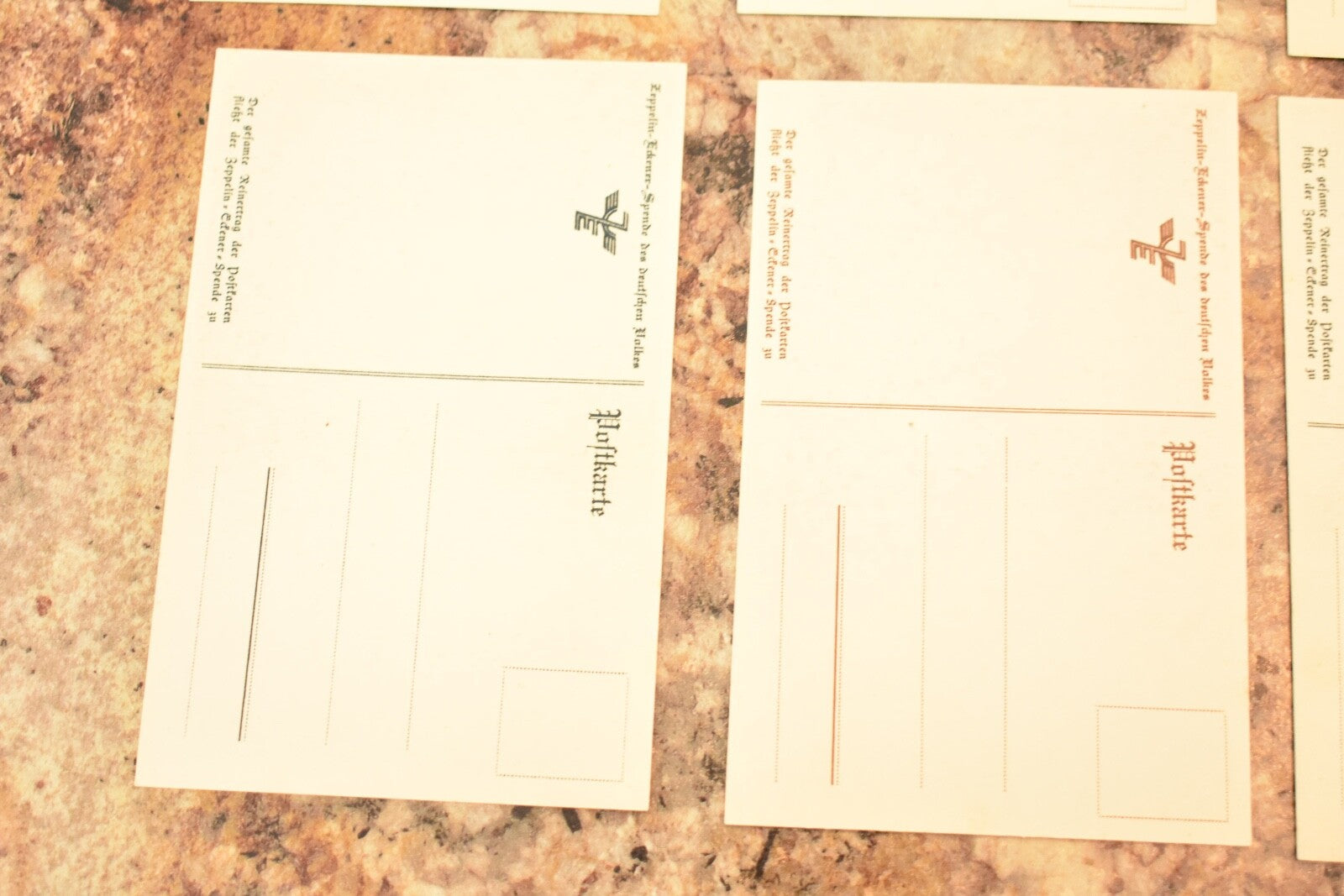 ARTIST CARDS 8 ZEPPELIN-ECKNER DONATION CARDS DESTRUCTION OF AIRSHIP HANGER RARE