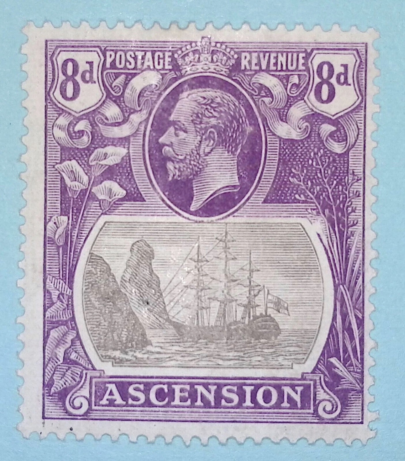 ASCENSION 18  MINT HINGED OG* NO FAULTS  EXTRA FINE!  VARIETY WHITE SPOT! NXW