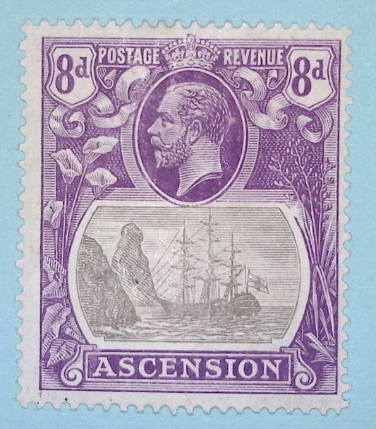 ASCENSION 18  MINT HINGED OG* NO FAULTS  EXTRA FINE!  VARIETY WHITE SPOT! NXW