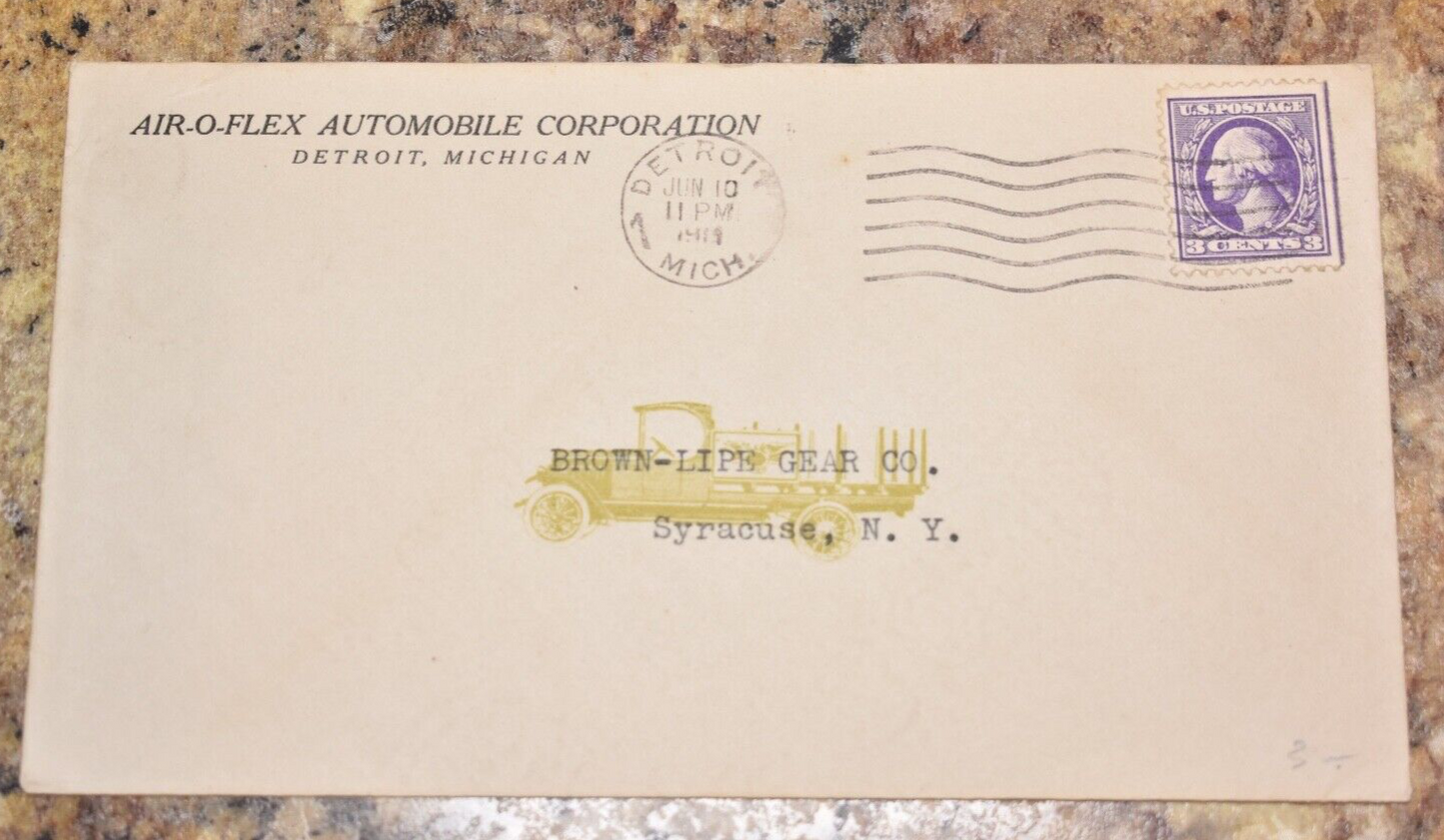 AIR-O-FLEX AUTOMOBILE CORPORATION COVER 1911 RARE AUTOMOTIVE HISTORY! DETROIT MI