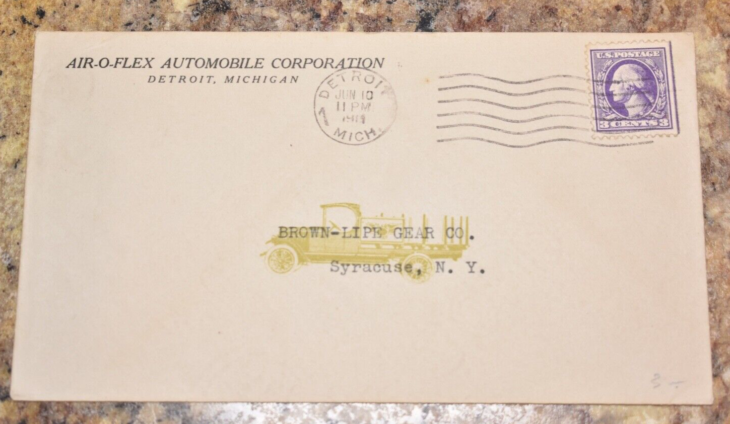 AIR-O-FLEX AUTOMOBILE CORPORATION COVER 1911 RARE AUTOMOTIVE HISTORY! DETROIT MI