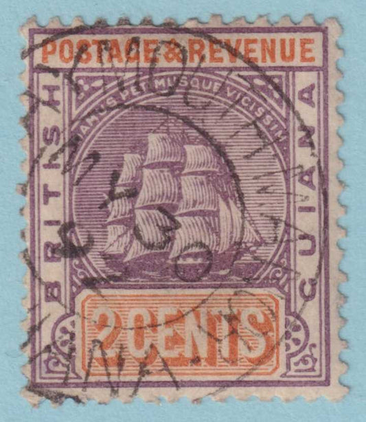 BRITISH GUIANA 132  USED - "TAYMOUTH MANOR" CANCEL - NO FAULTS VERY FINE! - LNI