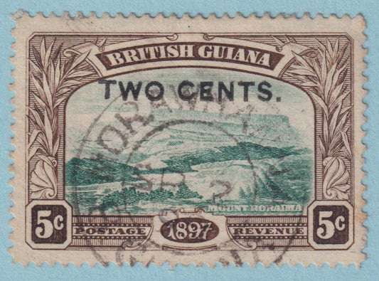 BRITISH GUIANA 157  USED - "MORAWHANNA" CANCEL - NO FAULTS VERY FINE! - VCJ