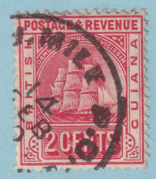 BRITISH GUIANA 172  USED - "XV MILE P.O."  CANCEL - NO FAULTS VERY FINE! - QJN