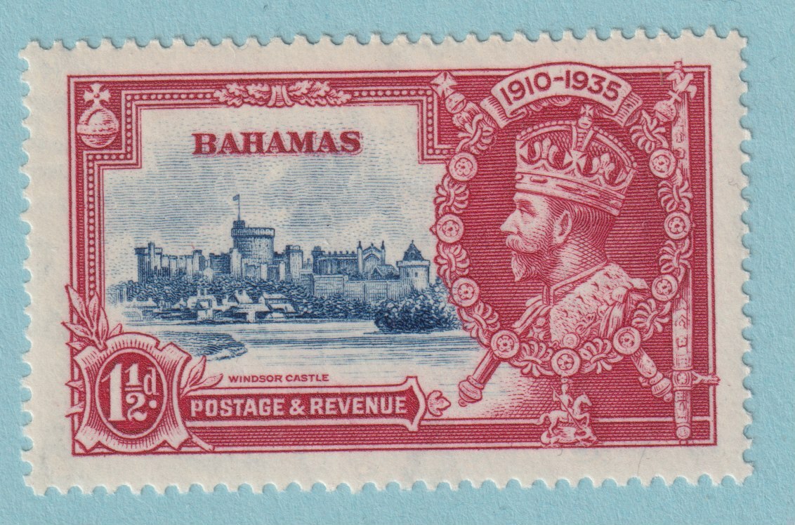 BAHAMAS 92 SILVER JUBILEE  MINT HINGED OG * SMALL LINE RIGHT OF FLAGPOLE - ZST