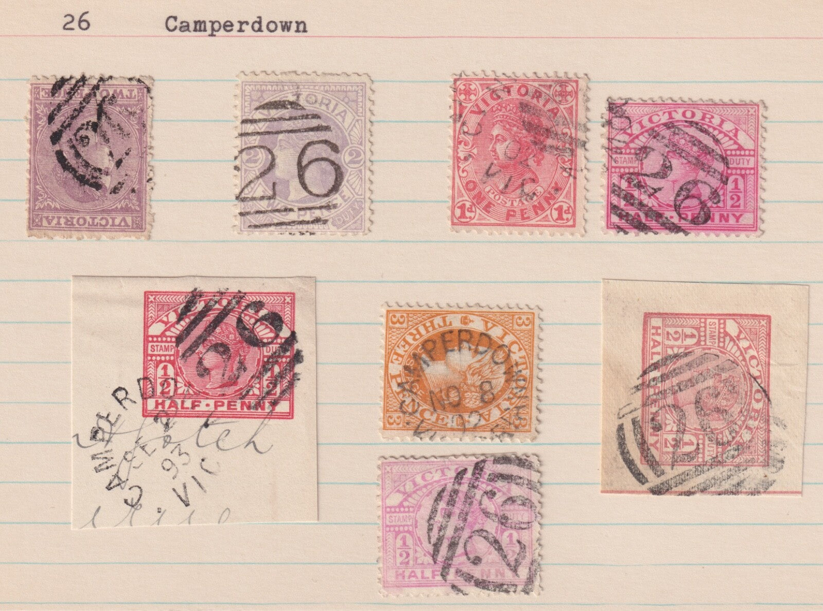 AUSTRALIA  VICTORIA CAMPERDOWN SON CANCELS!  M014