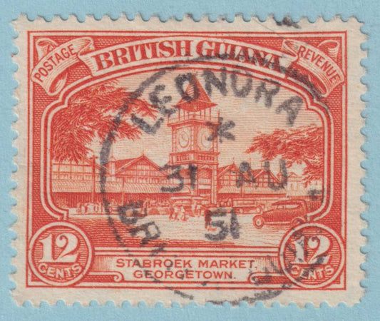 BRITISH GUIANA 215a  USED - "LEONORA" CANCEL - NO FAULTS VERY FINE! - QHC