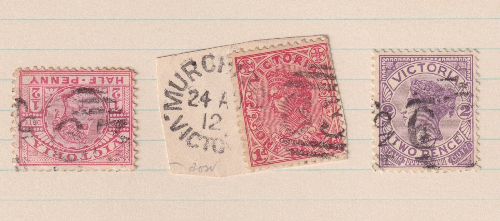 AUSTRALIA VICTORIA  MURCHISON MOUNT BLACKWOOD NORTHCOTE POSTMARKS SON M034