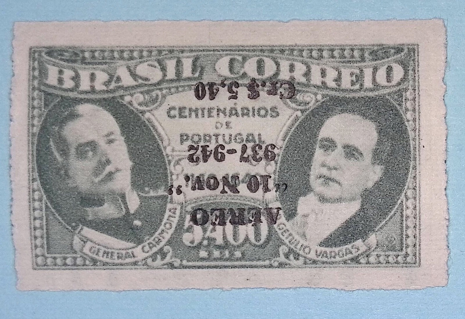 BRAZIL C47b INVERTED OVERPRINT MINT NEVER HINGED OG** NO FAULTS EXTRA FINE! RYB