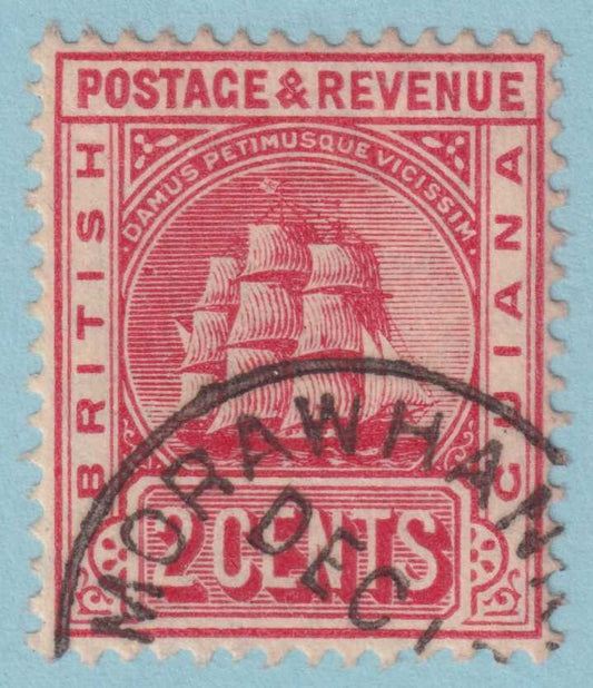 BRITISH GUIANA 172  USED - "MORAWHANNA" CANCEL - NO FAULTS VERY FINE! - RUN