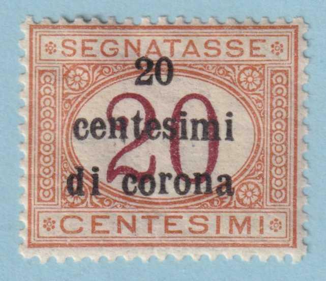 AUSTRIA - ITALIAN OCCUPATION NJ10 POSTAGE DUE  MINT HINGED OG * VERY FINE! - OIL