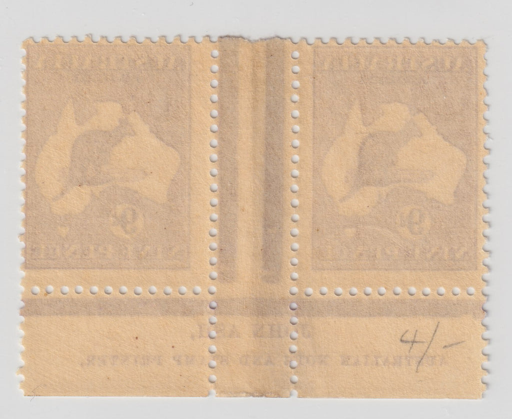 AUSTRALIA 50 MARGIN PAIR  MINT NEVER HINGED OG ** NO FAULTS VERY FINE! - S919